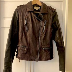 Michael Kors Two-Toned Leather Jacket